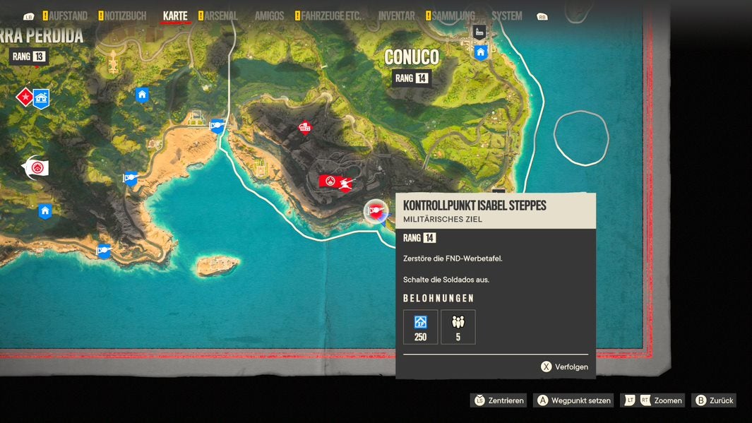 Far Cry 6 Kontrollpunkt Acantilado Agudo Far Cry 6 - Conuco: Kontrollpunkte, Flaks, Valle Prehistórico